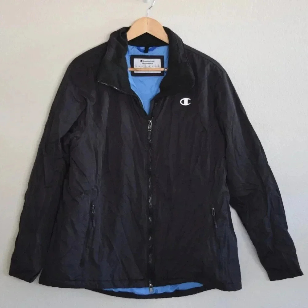 CHAMPION Technical 3 in 1 Performance Jacket Mens In Black & Blue Size 1XL